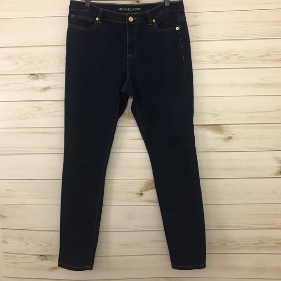 Michael Kor Dark Wash Blue Skinny Jeans - Picture 1 of 8